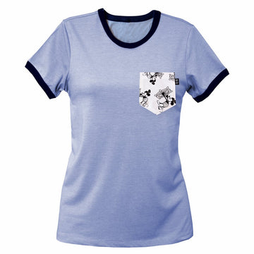 Steamboat Mickey Pocket Ringer Tee for Gals