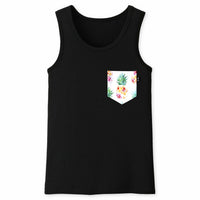 Pineapple Punch Pocket Tank for Guys - Panda Butt