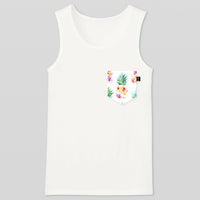Pineapple Punch Pocket Tank for Guys - Panda Butt