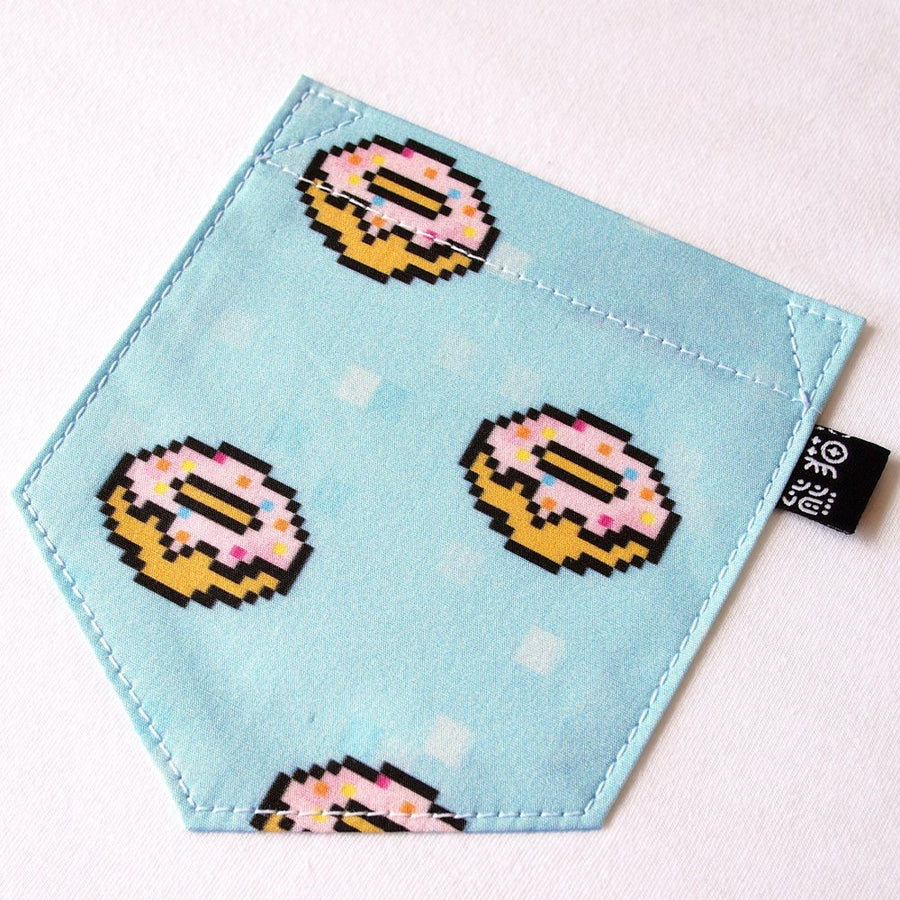 8-Bit Donut Pocket Tee for Guys - Panda Butt