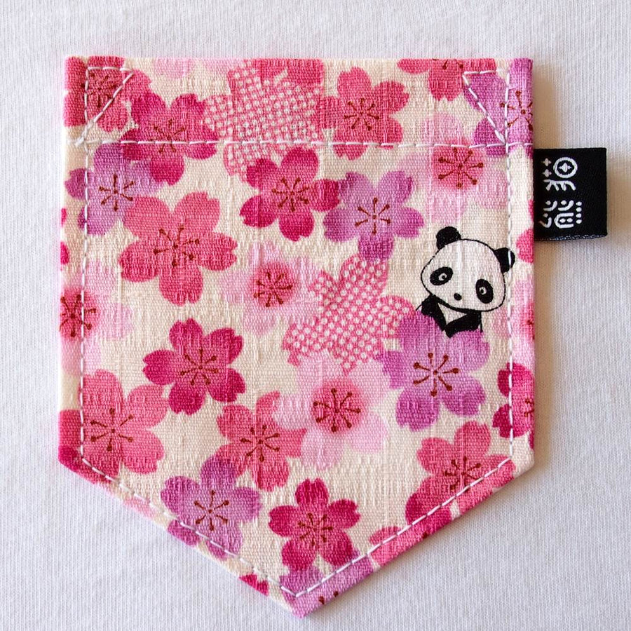 桜 Sakura Panda Pocket Ringer Tee for Guys - Panda Butt