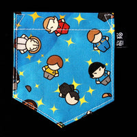 Beyond the Stars Pocket Ringer Tee for Guys - Panda Butt