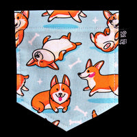 Corgi Hugs Pocket Tee for Kids - Panda Butt