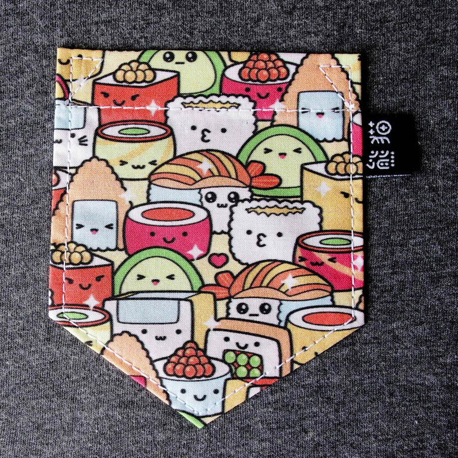 Oishii Pocket Ringer Tee for Guys - Panda Butt