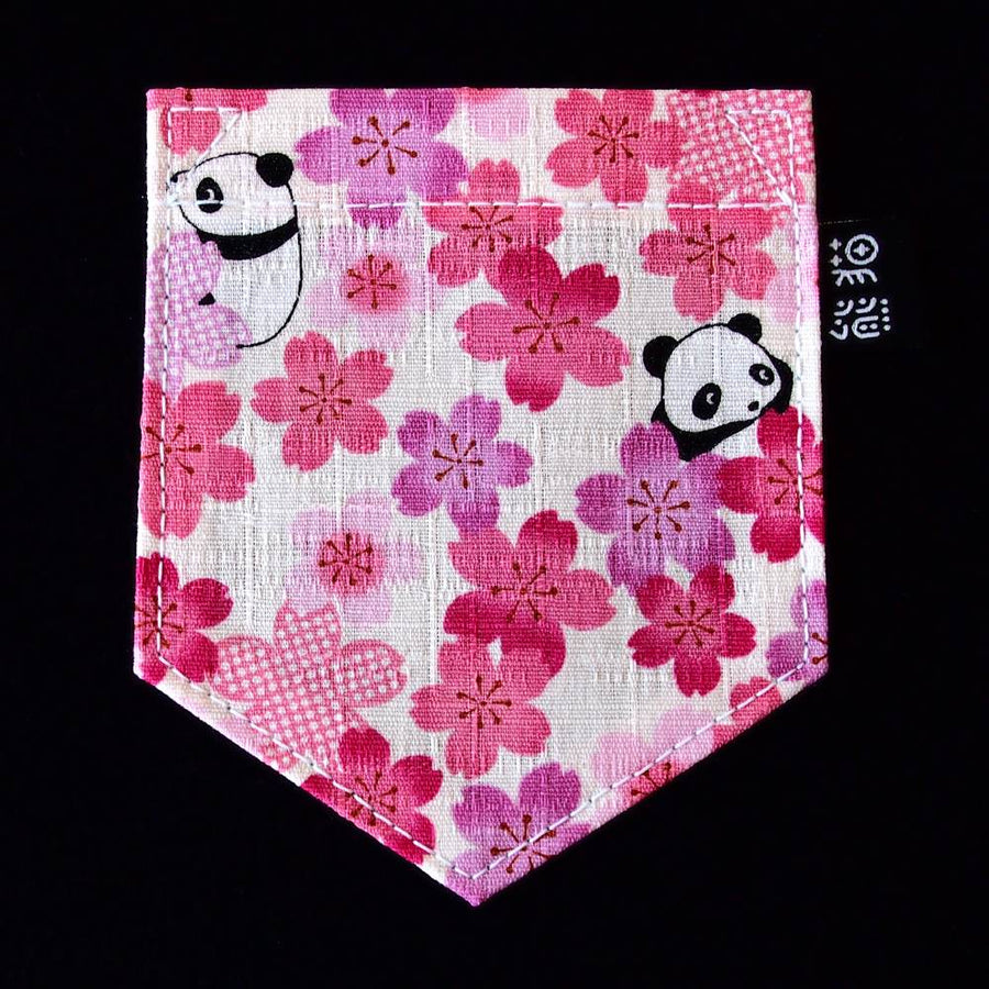 桜 Sakura Panda Pocket Ringer Tee for Gals - Panda Butt
