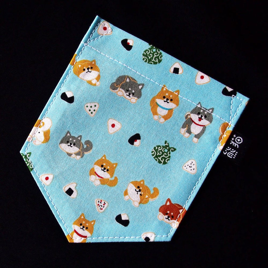 Shiba Inu Onigiri Pocket Tee for Kids - Panda Butt