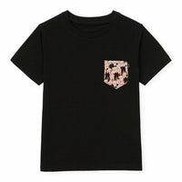 招き猫 Maneki Neko Pocket Pocket Tee for Kids - Panda Butt