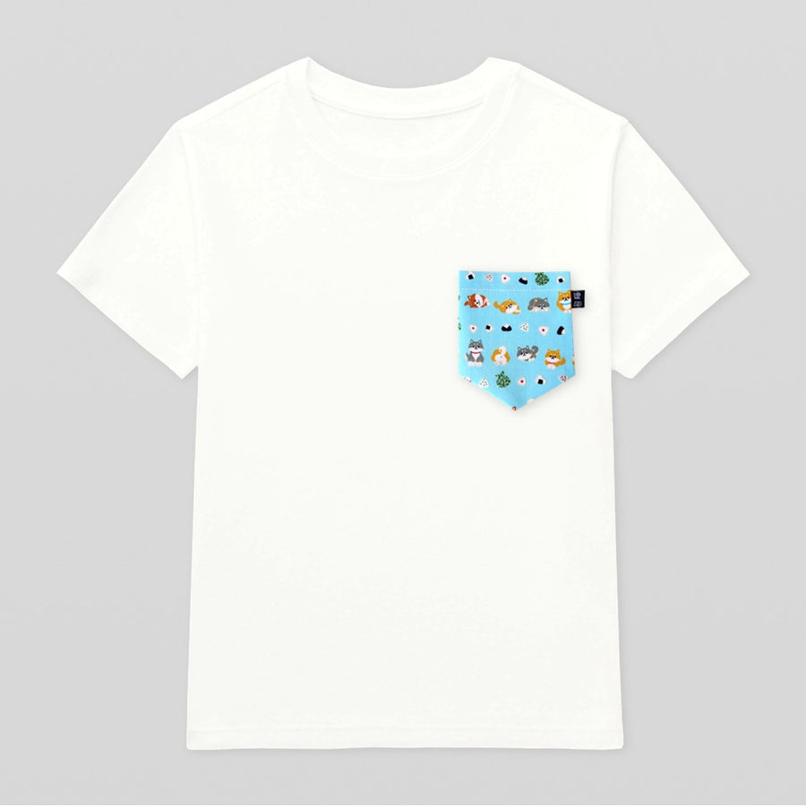 Shiba Inu Onigiri Pocket Tee for Toddlers - Panda Butt