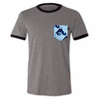 富士山 Mount Fuji Pocket Ringer Tee for Guys - Panda Butt