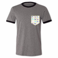 Slow the Sloth Down Pocket Ringer Tee for Guys - Panda Butt