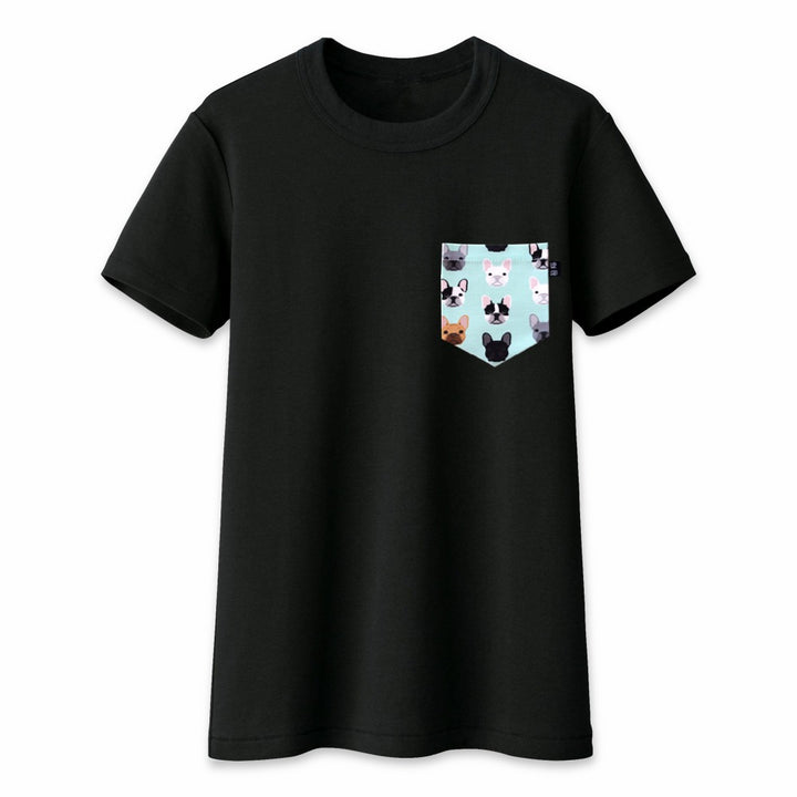 Frenchie Pocket Tee for Gals - Panda Butt