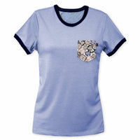 だるま Daruma Pocket Ringer Tee for Gals - Panda Butt