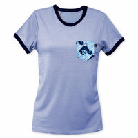 富士山 Mount Fuji Pocket Ringer Tee for Gals - Panda Butt