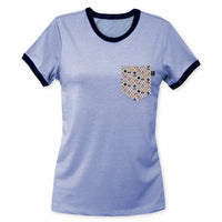 Peekaboo Pocket Ringer Tee for Gals - Panda Butt