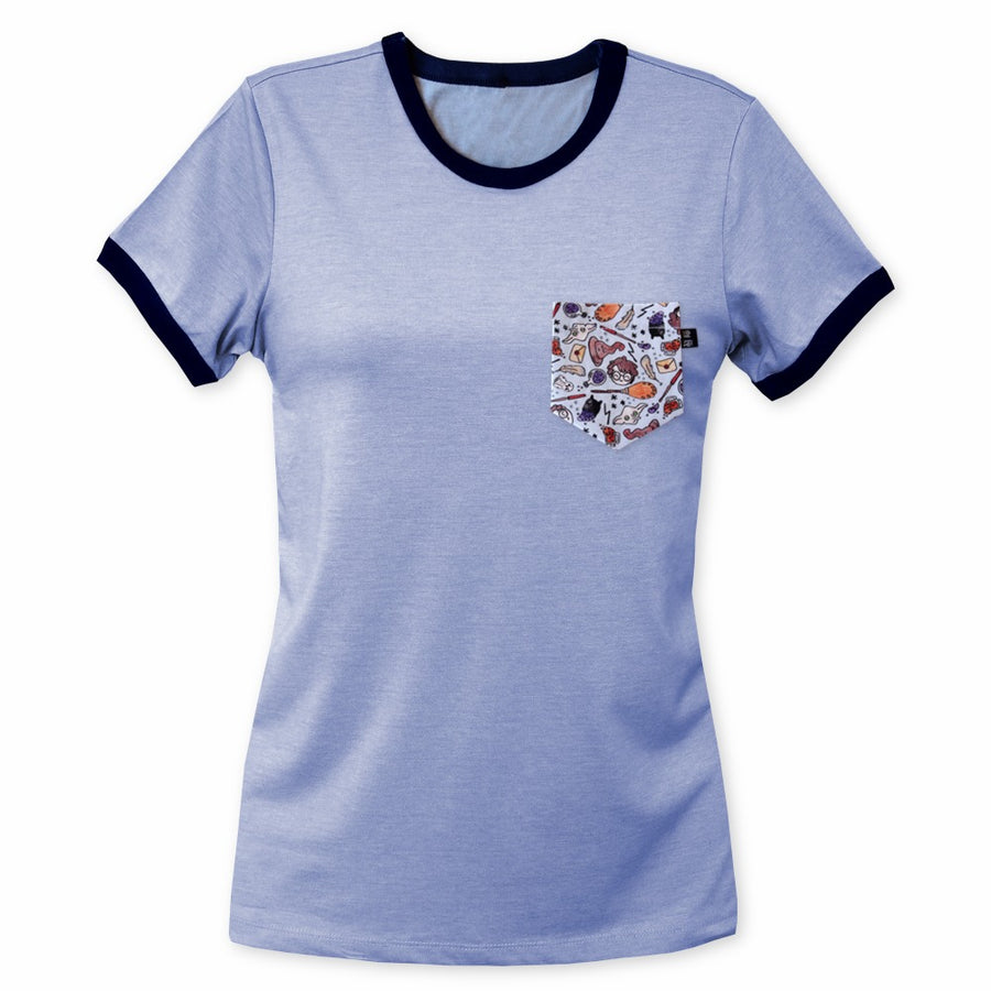 The Boy Who Lived Pocket Ringer Tee for Gals - Panda Butt
