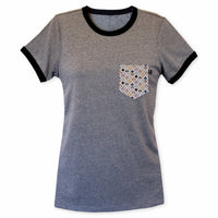 Peekaboo Pocket Ringer Tee for Gals - Panda Butt