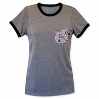 The Boy Who Lived Pocket Ringer Tee for Gals - Panda Butt
