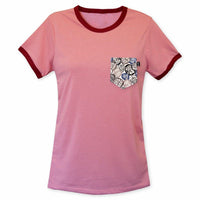 だるま Daruma Pocket Ringer Tee for Gals - Panda Butt