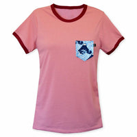 富士山 Mount Fuji Pocket Ringer Tee for Gals - Panda Butt